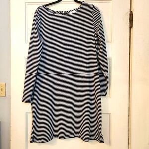 Vineyard Vines Dress Navy & White Striped Sz XL 100% Cotton EUC Nautical Coastal
